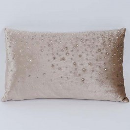 Μαξιλάρι Διακοσμητικό Χριστουγεννιάτικο Βελούδινο (Με Γέμιση) 600-46723 Beige BEIGE