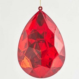 Christmas Ornament Tear 600-44098 10x6x15cm Red RED