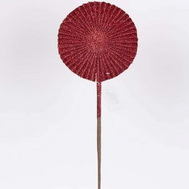 Christmas Branch Fan With Glitter 600-47407 15x51cm Red RED