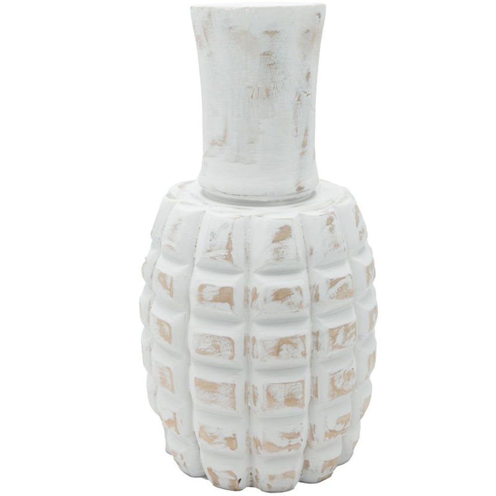 Βάζο Ξύλινο 819-00400 22x41cm White-Brown Estheti Home