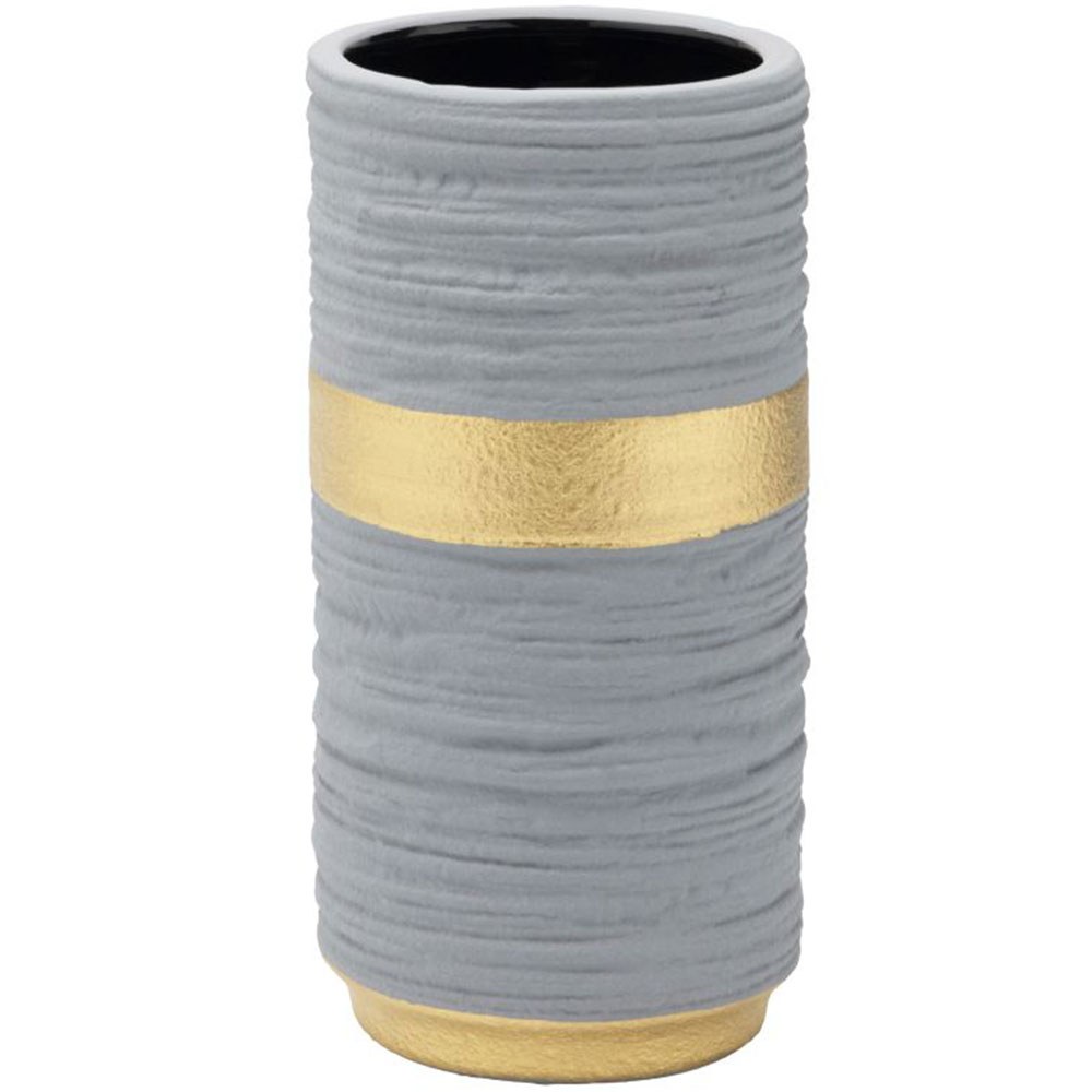 Βάζο Κεραμικό 819-01867 12x12x23cm Grey-Gold Estheti Home