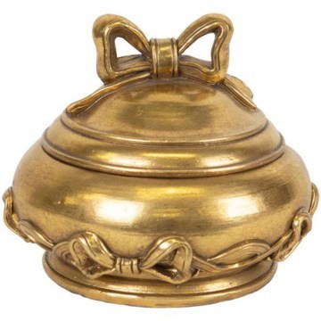 Decorative Container 752-17069 14x14x11,2cm Gold Estheti Home