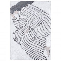 Canvas Painting Woman 812-20018 90x3,8x60cm Black-White Estheti Home