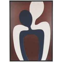 Canvas Painting 3D Figures 812-10010 60x2,9x80cm Multi-Brown Estheti Home
