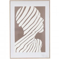 Canvas Painting Face 812-10011 50x3x70cm Beige-Brown Estheti Home