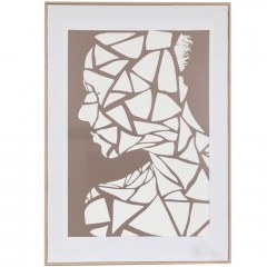 Canvas Painting Face 812-10012 50x3x70cm Beige-Brown Estheti Home