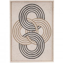 Canvas Painting Embossed Circles 812-10003 60x3x80cm Multi Estheti Home