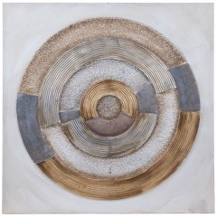 Canvas Painting Circle 755-12213 80x3x80cm Multi Estheti Home