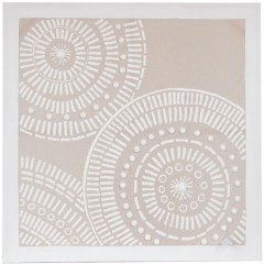 Πίνακας Καμβάς Κύκλοι 812-20039 80x3x80cm Beige-White Estheti Home