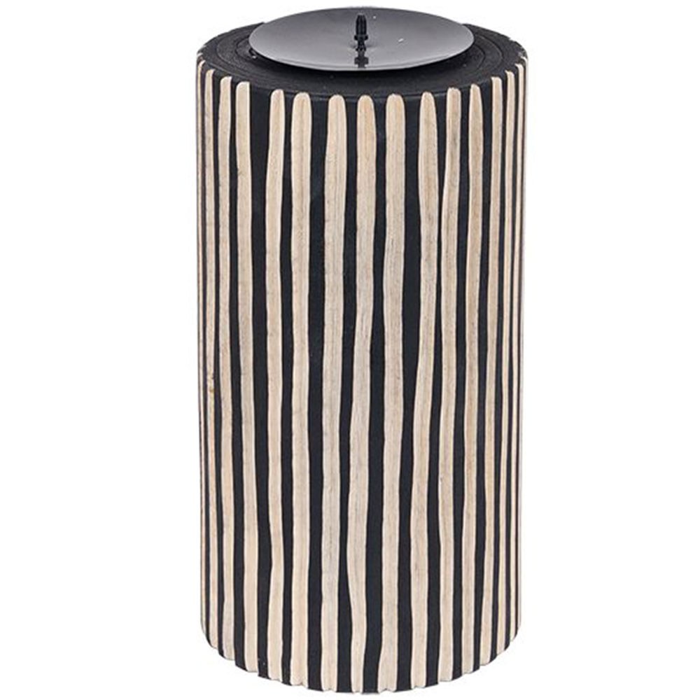 Κηροπήγιο 819-00677 12x12x25cm Natural-Black Estheti Home