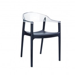 ArmChair - Carmen Black/Clear 32-0112 Siesta BLACK-CLEAR