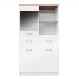 Βιτρίνα Top Mix 80X33X145 cm TO-TOP2D1W1S80W WHITE