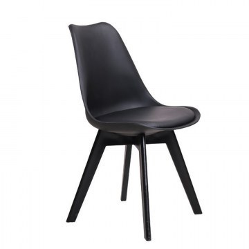 Καρέκλα Martin-II Black ΕΜ137,2 52X49X82 cm Σετ 2τμχ