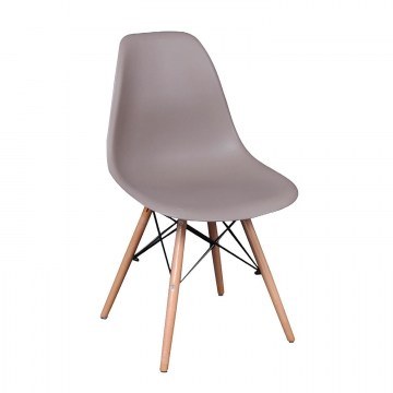Καρέκλα Art Wood Sand-Beige EM123.9P 46X53X81 cm Σετ 4τμχ