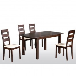 Σετ Τραπεζαρία Miller E781,S 120X80X74 cm ΚΑΡΥΔΙ