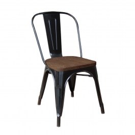 Chair - Relix Wood Black E5191W,11 45X51X85 Cm BLACK