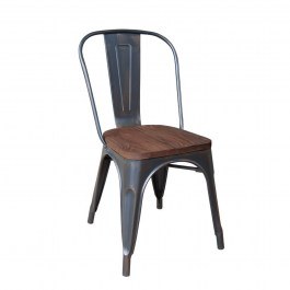 Chair - Relix Wood Antique Black E5191W,10 45X51X85 Cm ANTIQUE BLACK