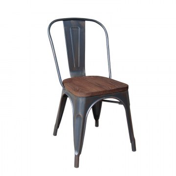 Καρέκλα Relix Wood Antique Black Ε5191W,10 45Χ51Χ85 cm