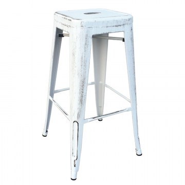 Σκαμπό Μπάρ Relix Antique White Ε5190,12 43X43Χ76 cm