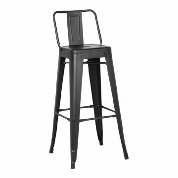 Σκαμπό Μπάρ Relix Black Mat Ε5199,1M 43X43Χ100 cm