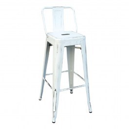 Σκαμπό Μπάρ Relix Antique White Ε5199,12 43X43Χ100 cm ANTIQUE WHITE