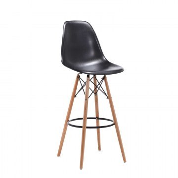 Σκαμπό Μπάρ Art Wood Black Ε509,2P 52X46X114 cm Σετ 4τμχ