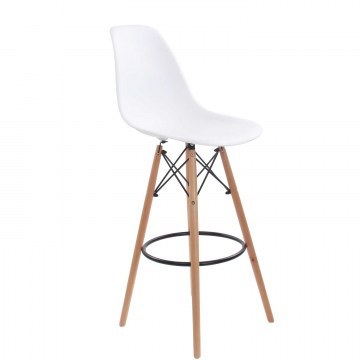 Stool Bar Art Wood White E509,1P 52X46X114 Cm