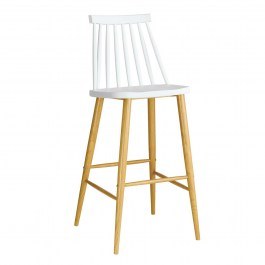 Σκαμπό Μπάρ Lavida White ΕΜ153,1 43X49X107 cm Σετ 2τμχ WHITE