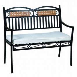 Καναπές 2 Θέσεων BS068-010 123X57X89cm Black-Brown BLACK-BROWN
