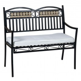 Καναπές 2 Θέσεων BS068-2012 SPG 123X57X89cm Black BLACK