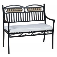 Καναπές 2 Θέσεων BS068-2012 SPG 123X57X89cm Black