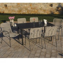 Σετ Τραπεζαρία 7τεμ.154515 Brown  90Χ150Χ73 cm