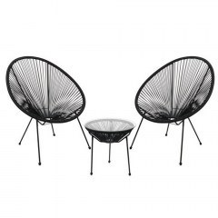 Τραπεζαρία Σετ 2 Θέσεων Acapulco Ε245,2S Black