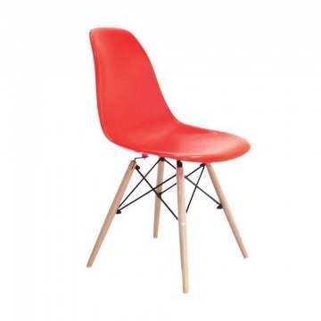 Καρέκλα Art Wood ΕΜ123,6W 46x52x82cm Red Σετ 4τμχ