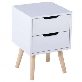 Bedside Table Alina Ε745,31 29x29x44cm White-Sonoma WHITE-SONOMA