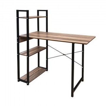 Desk Η/Υ ΕΟ401,1 90x40x73/110cm Black-Wallnut