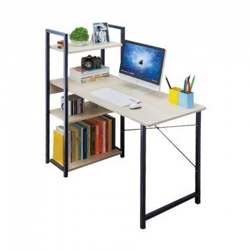 Desk Η/Υ ΕΟ401,2 90x40x73/110cm Black-Maple