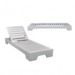 Ξαπλώστρα Verano Ε225,22 74x213x22cm Beech-White WHITE