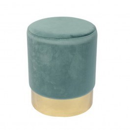 Σκαμπό Sol Ε7030,2 D.37x44cm Gold-Green Velure GREEN
