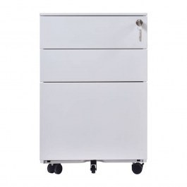 Συρταριέρα Μεταλλική Ε6009 39x52x60cm White WHITE