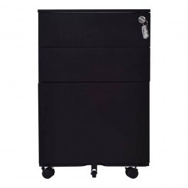Cabinet Metal Ε6009,2 39x52x60cm Black BLACK