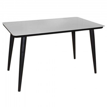 Τραπέζι Union ΕΜ833,1 130x80x75cm 130x80cm Βαφή Black-Glass White