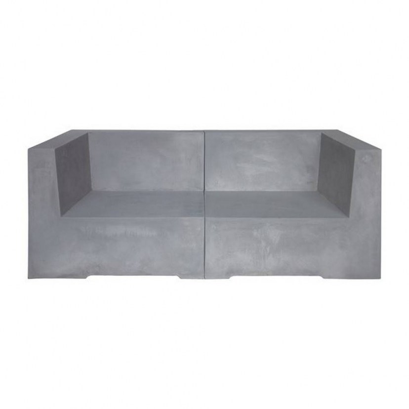 Sofa Concrete Seats Cement Grey 160x83x65cm Ε6200,2