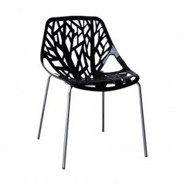 Chair Linea Black ΕΜ120,2W 54x51x81cm BLACK