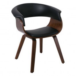 Armchair Herman Walnut/Black Ε7514,1 68x56x77cm BLACK