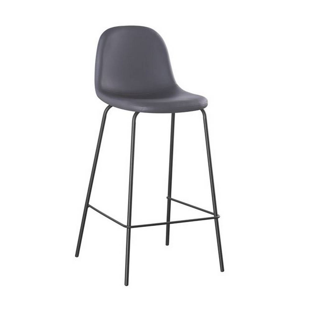 Σκαμπό Μπαρ Celina Black Grey ΕΜ901,1P 47x51x77/106cm Σετ 4τμχ