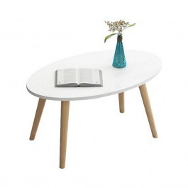 Table Living Room Fine White Ε7746,1 80x40x42cm WHITE