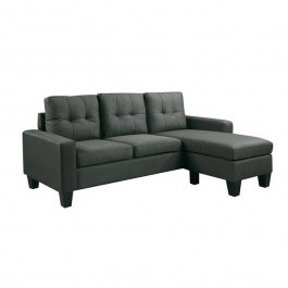 Καναπές Γωνία Port Dark Grey Ε9920,1 185x128x75 H.86cm DARK GREY