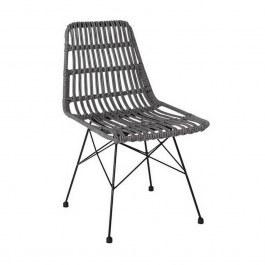 Chair Salsa Black/Wicker Grey Ε241,2 48x59x80cm GREY