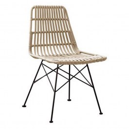 Chair Salsa Black/Wicker Natural Ε241,1 48x59x80cm NATURAL